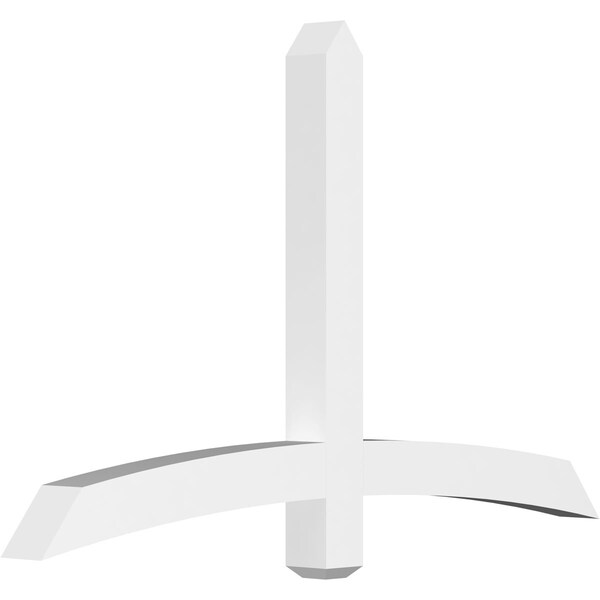 Ekena Millwork Bellingham Architectural Grade PVC Gable Bracket, 60"W x 37 1/2"H x 4"D x 4"F, 15/12 Pitch GBP060X38X0404BEL00 - main